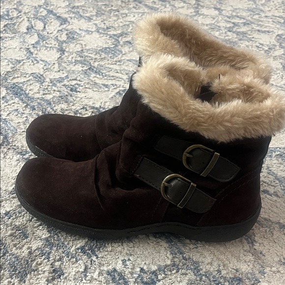 Kim Rogers Shoes - Kim Roger's Women’s Faux-Fur Trim Winter Ankle Boots -